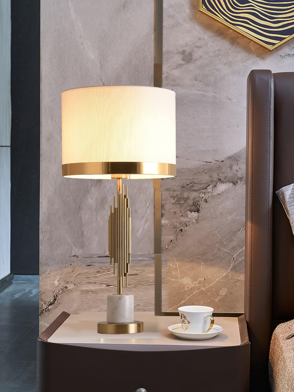 Myrano Table Lamp by Tavilume - marble large table lamp, view 7
