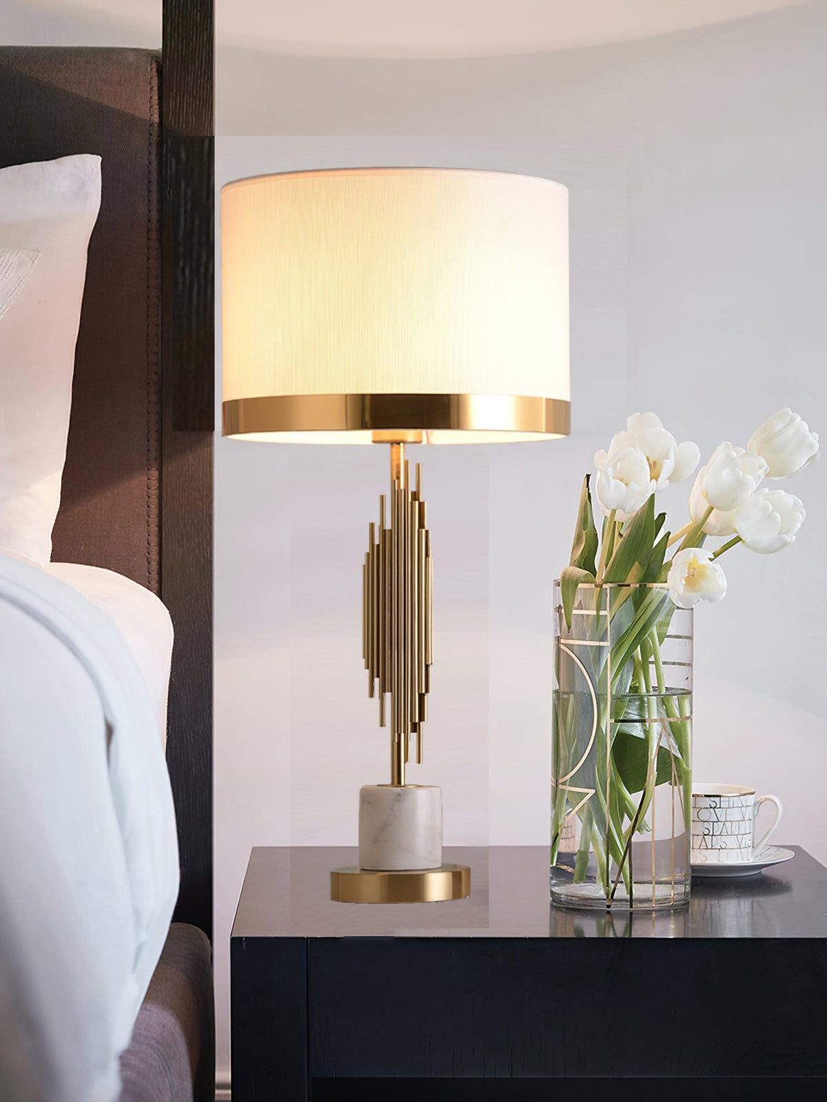 Myrano Table Lamp by Tavilume - marble large table lamp, view 8