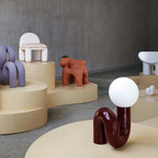 Playful N Shape Table Lamp by Tavilume - glass medium table lamp, view 26