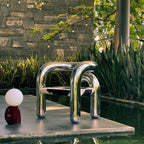 Playful N Shape Table Lamp by Tavilume - glass medium table lamp, view 27