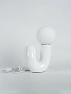Playful N Shape Table Lamp by Tavilume - glass medium table lamp, view 3