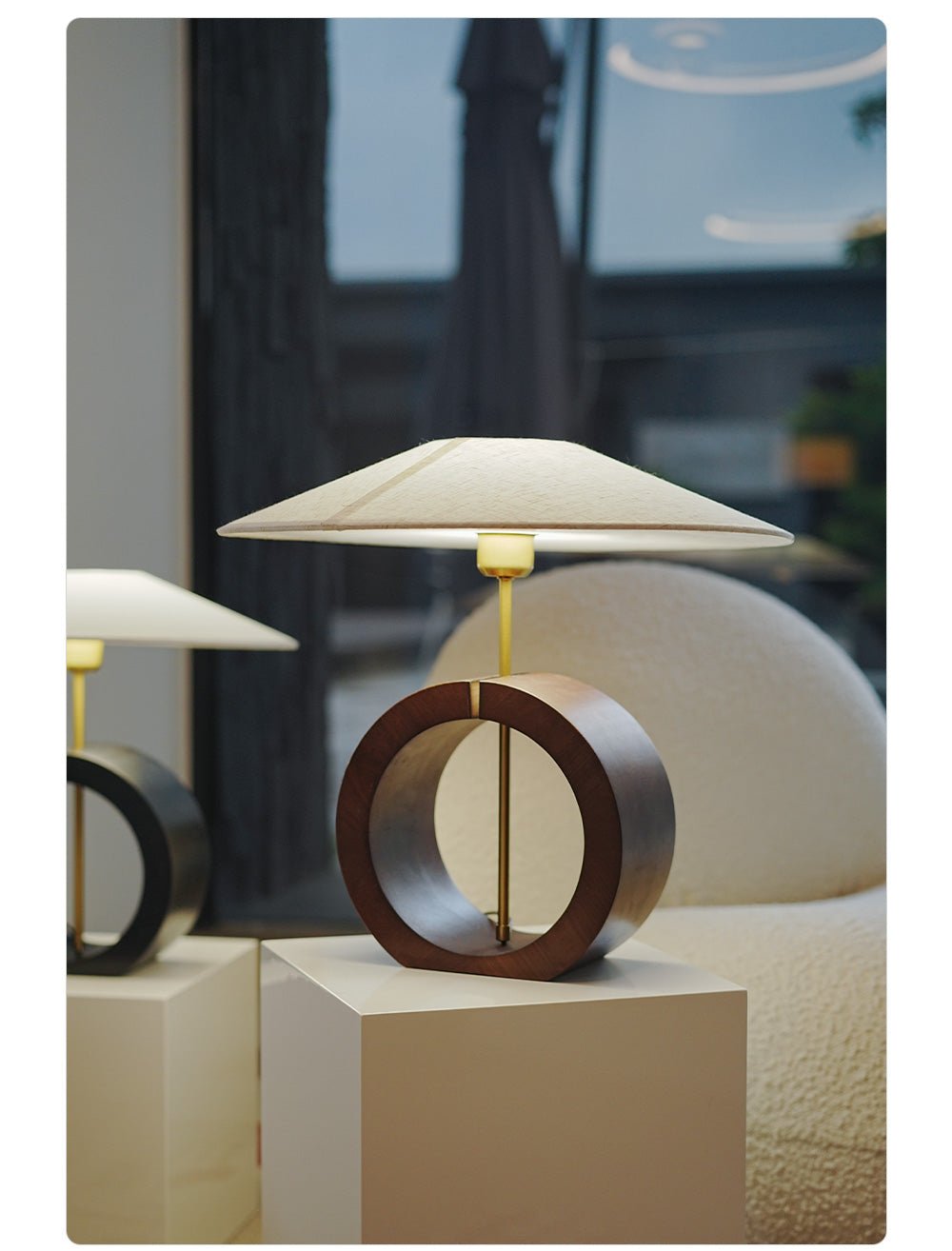 Neris Table Lamp by Tavilume - wood medium table lamp, view 6