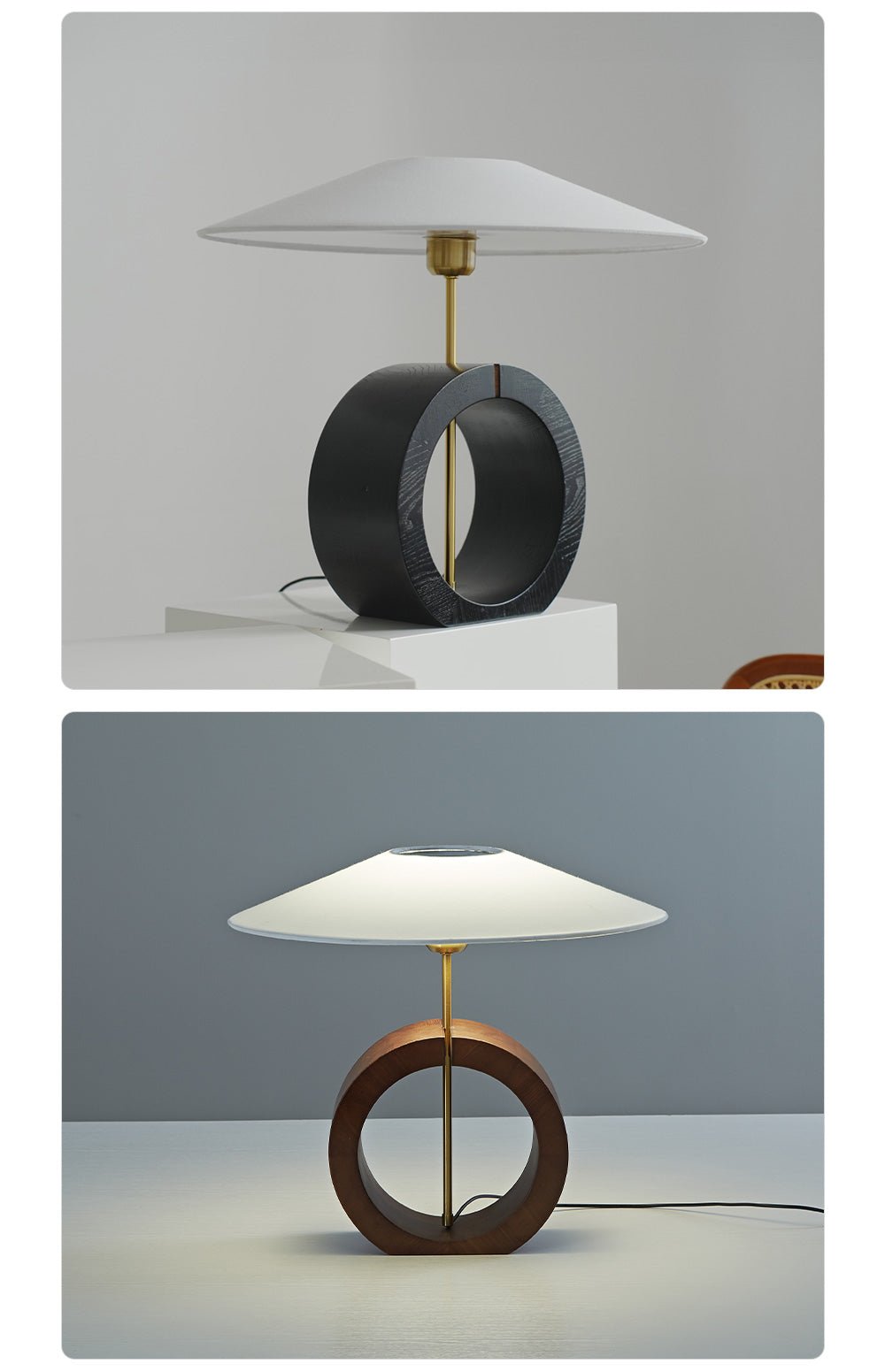 Neris Table Lamp by Tavilume - wood medium table lamp, view 9