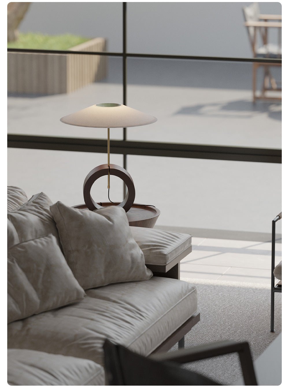 Neris Table Lamp by Tavilume - wood medium table lamp, view 3