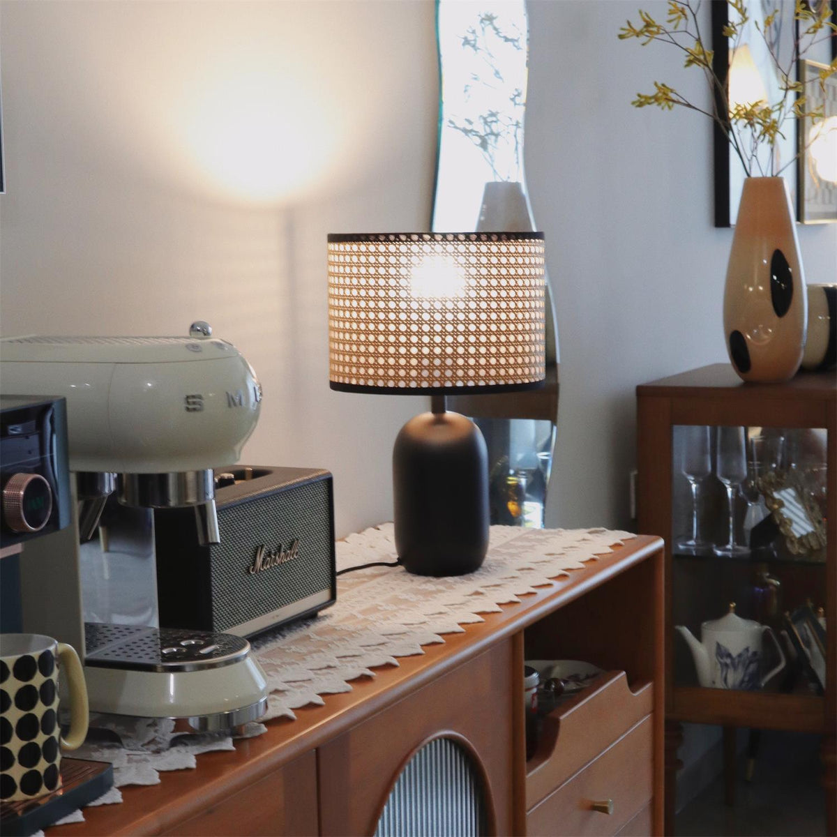 Nico Table Lamp by Tavilume - bamboo medium table lamp, view 2