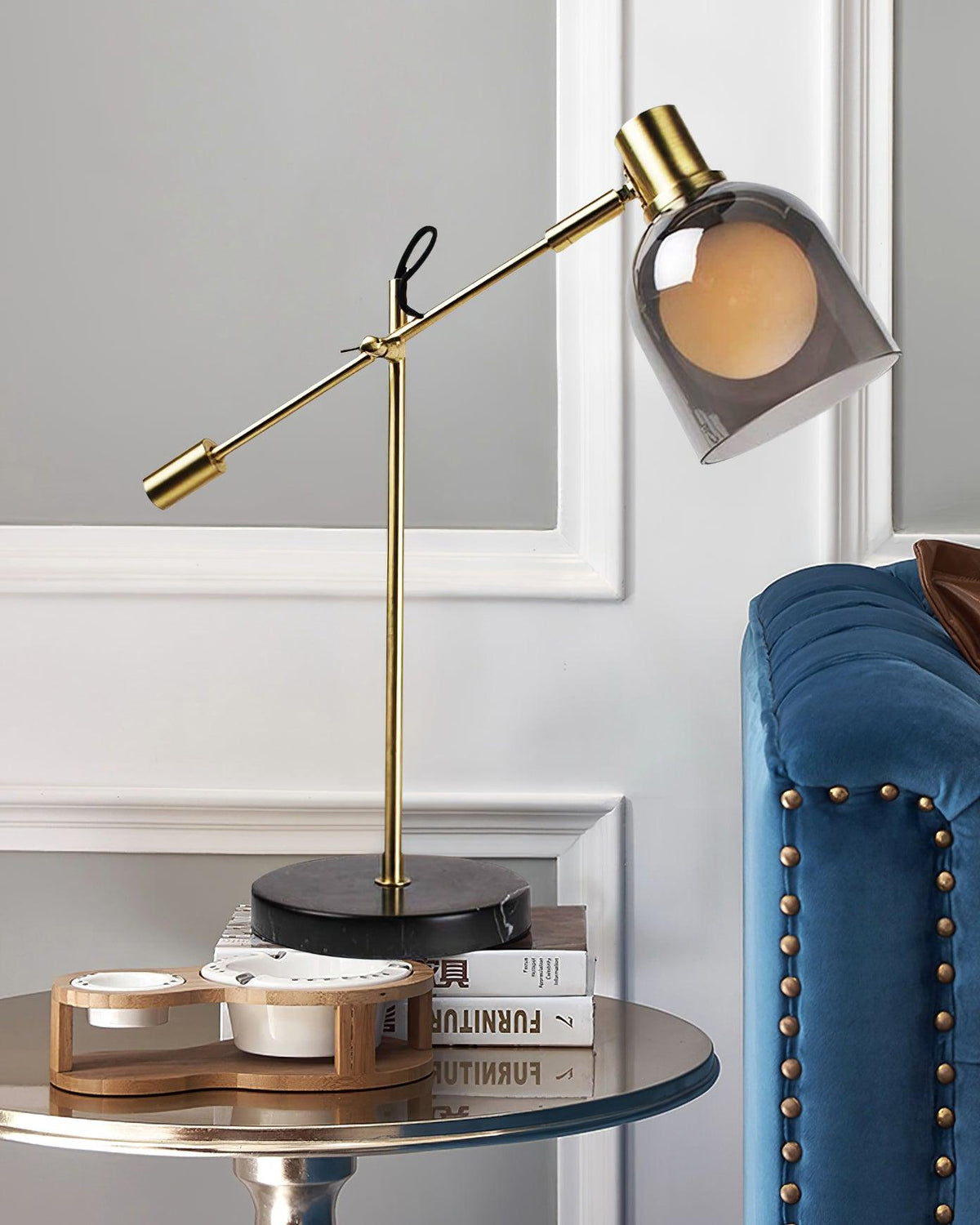Nyos Table Lamp by Tavilume - marble large table lamp, view 15