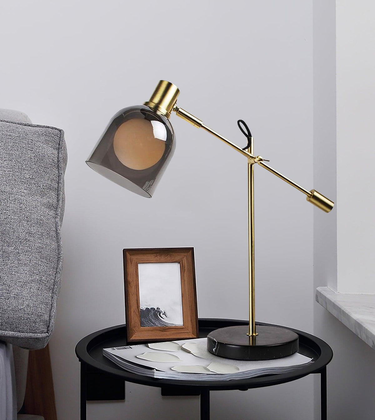 Nyos Table Lamp by Tavilume - marble large table lamp, view 2