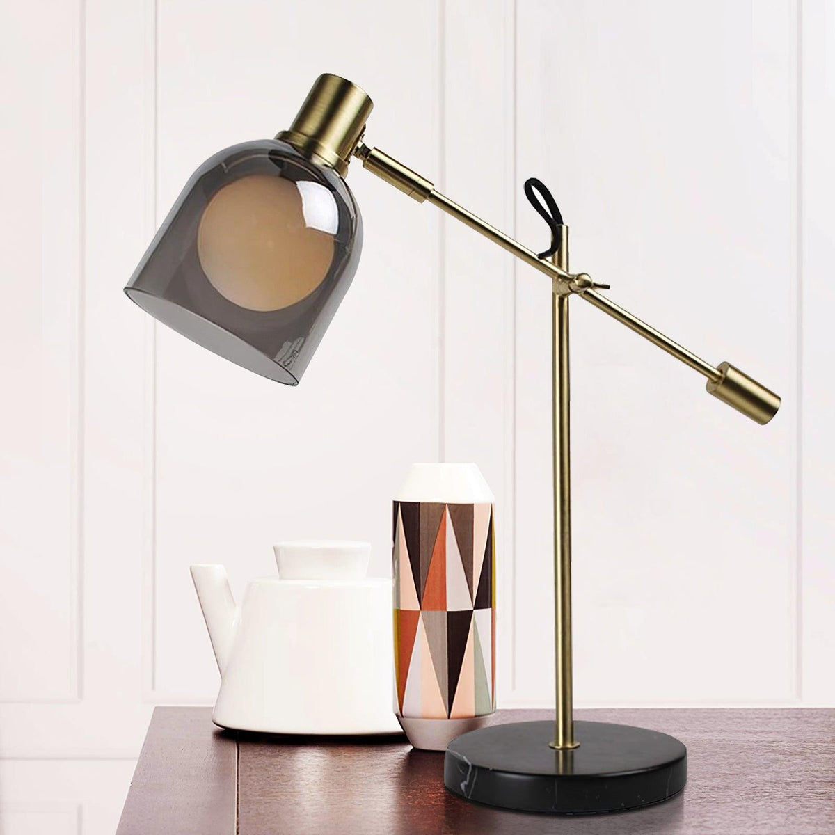 Nyos Table Lamp by Tavilume - marble large table lamp, view 3