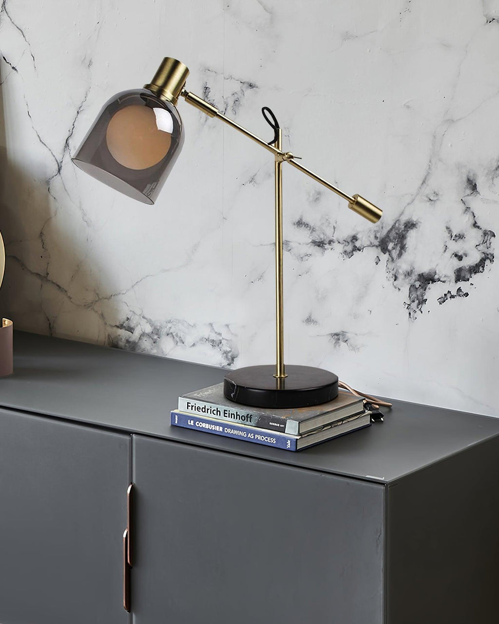 Nyos Table Lamp by Tavilume - marble large table lamp, view 8