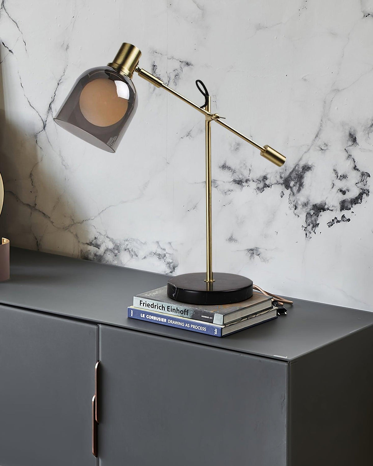 Nyos Table Lamp by Tavilume - marble large table lamp, view 8