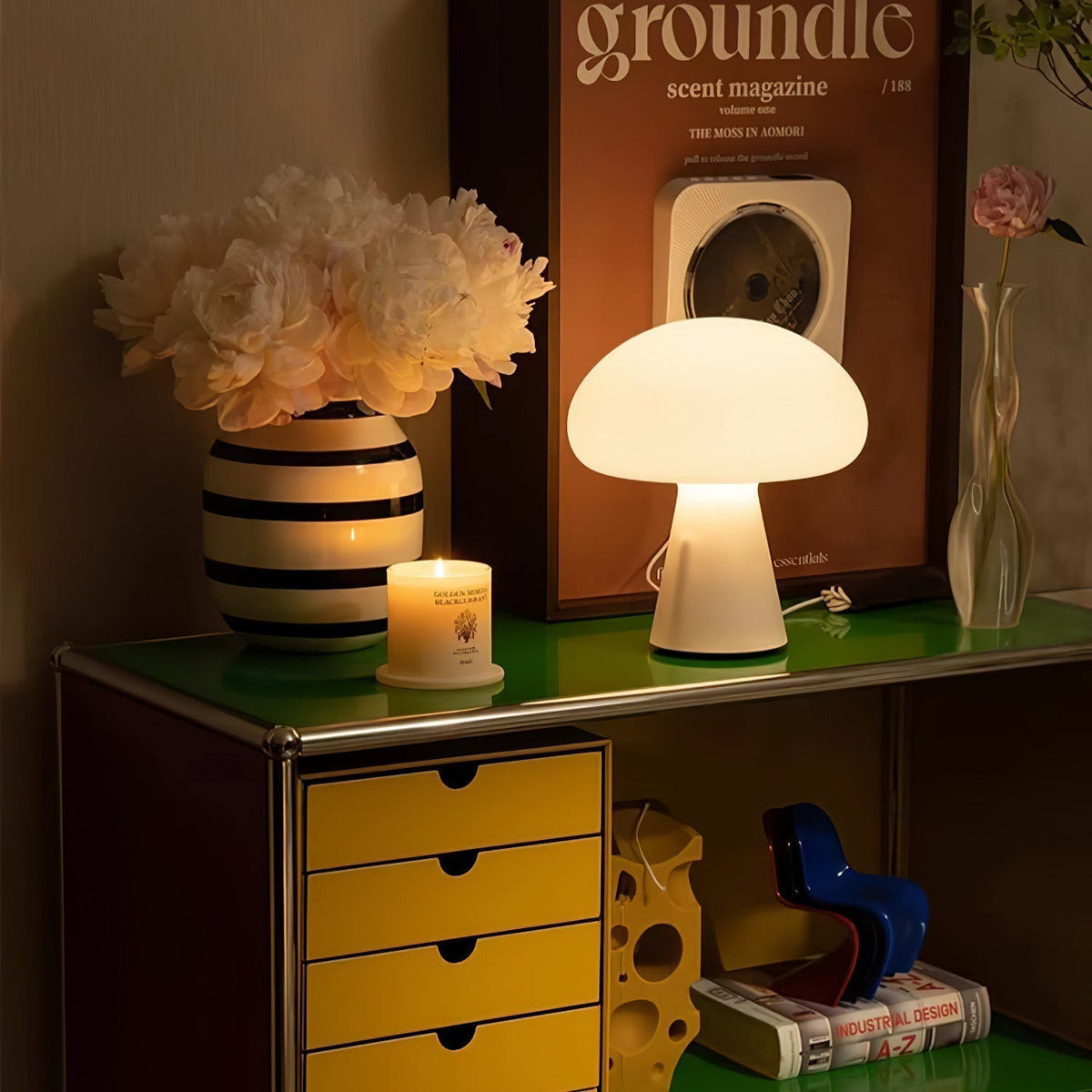 Obello Portable USB-Powered Table Lamp by Tavilume - glass small table lamp, view 5