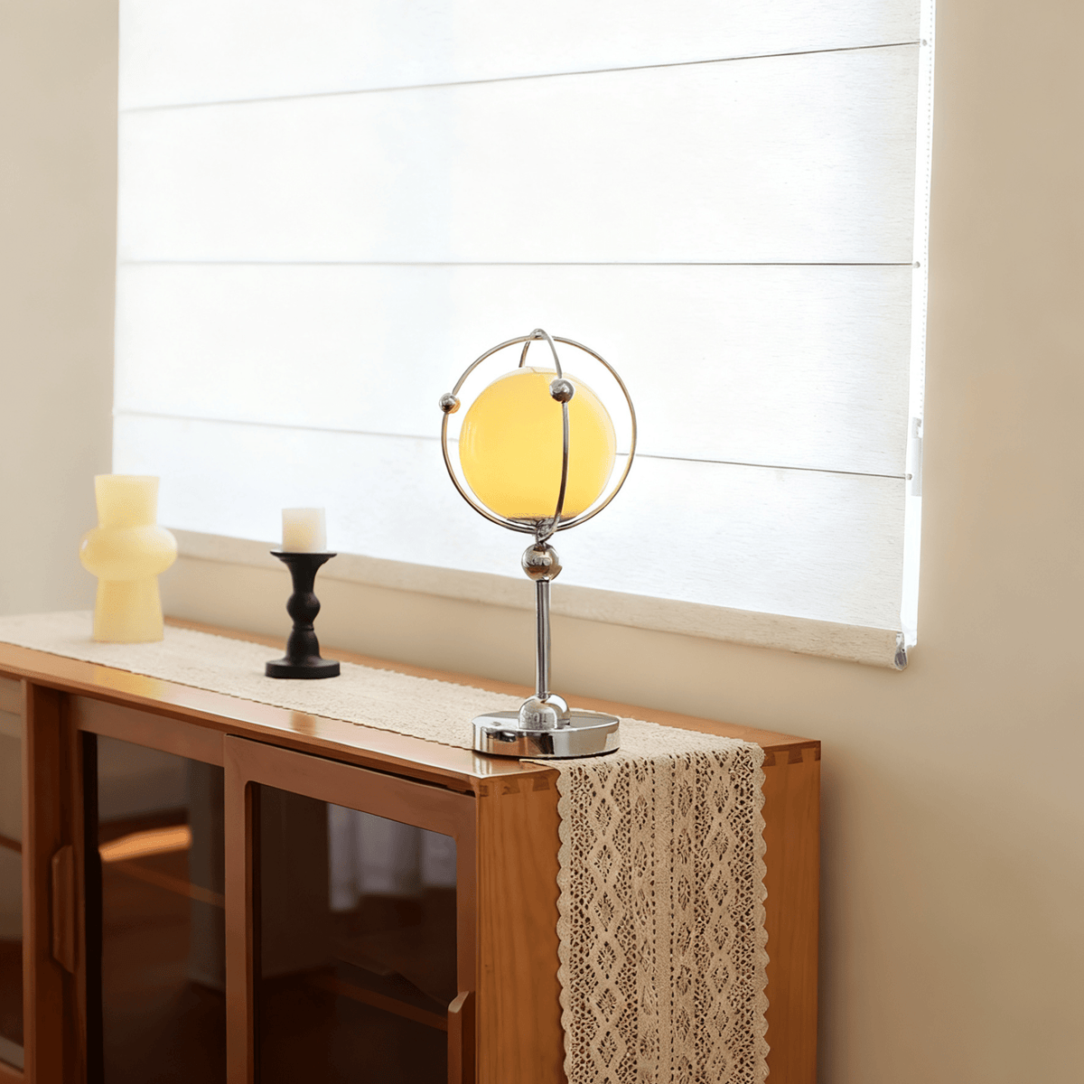 Orb Cage Table Lamp by Tavilume - glass medium table lamp, view 3