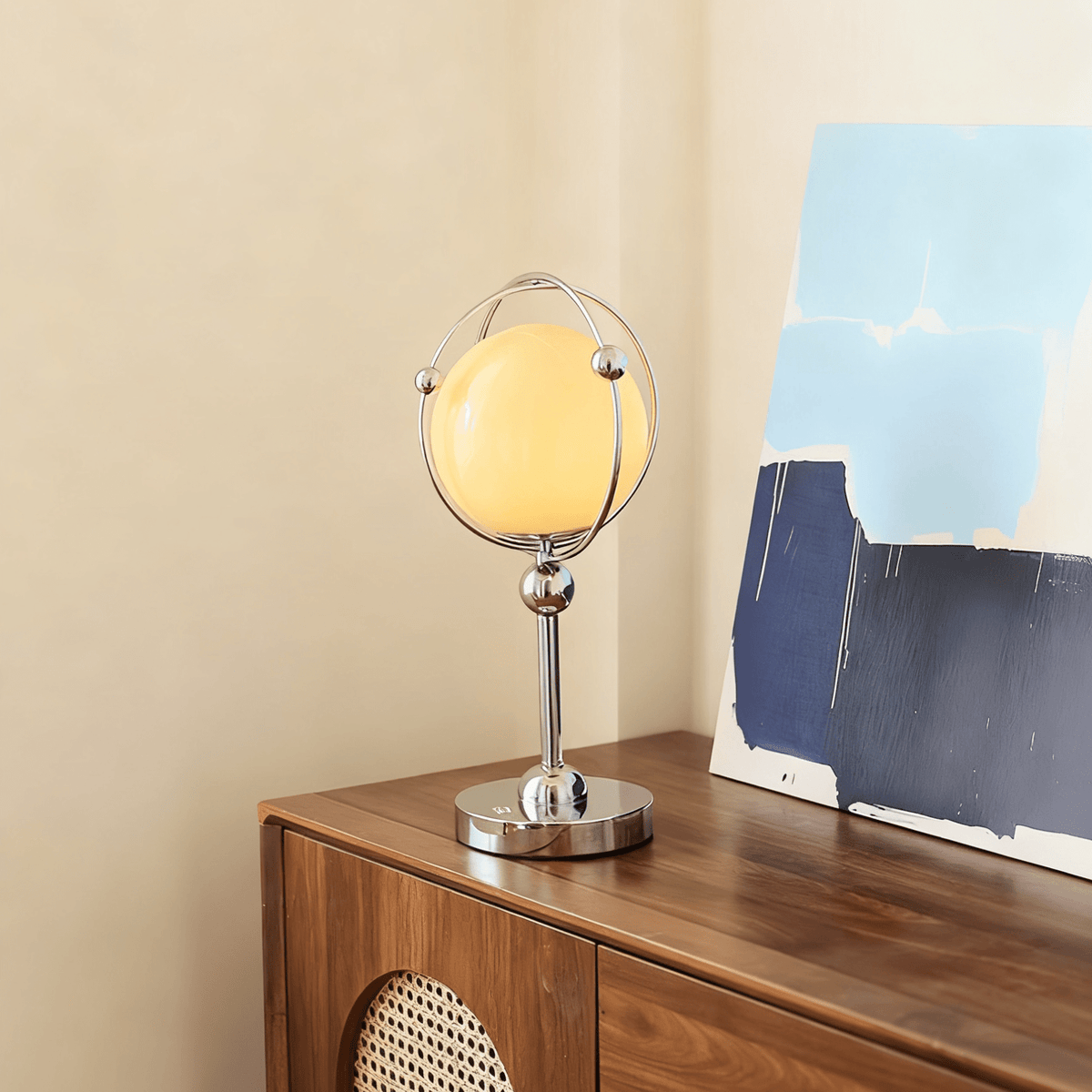 Orb Cage Table Lamp by Tavilume - glass medium table lamp, view 4