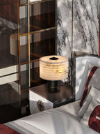 Outela Table Lamp by Tavilume - alabaster small table lamp, view 22