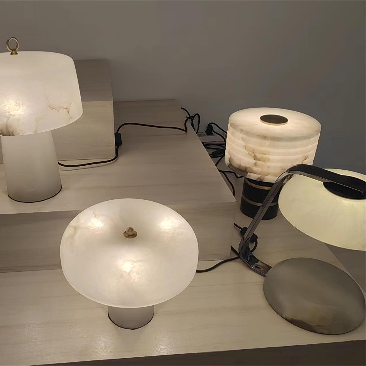 Outela Table Lamp by Tavilume - alabaster small table lamp, view 3