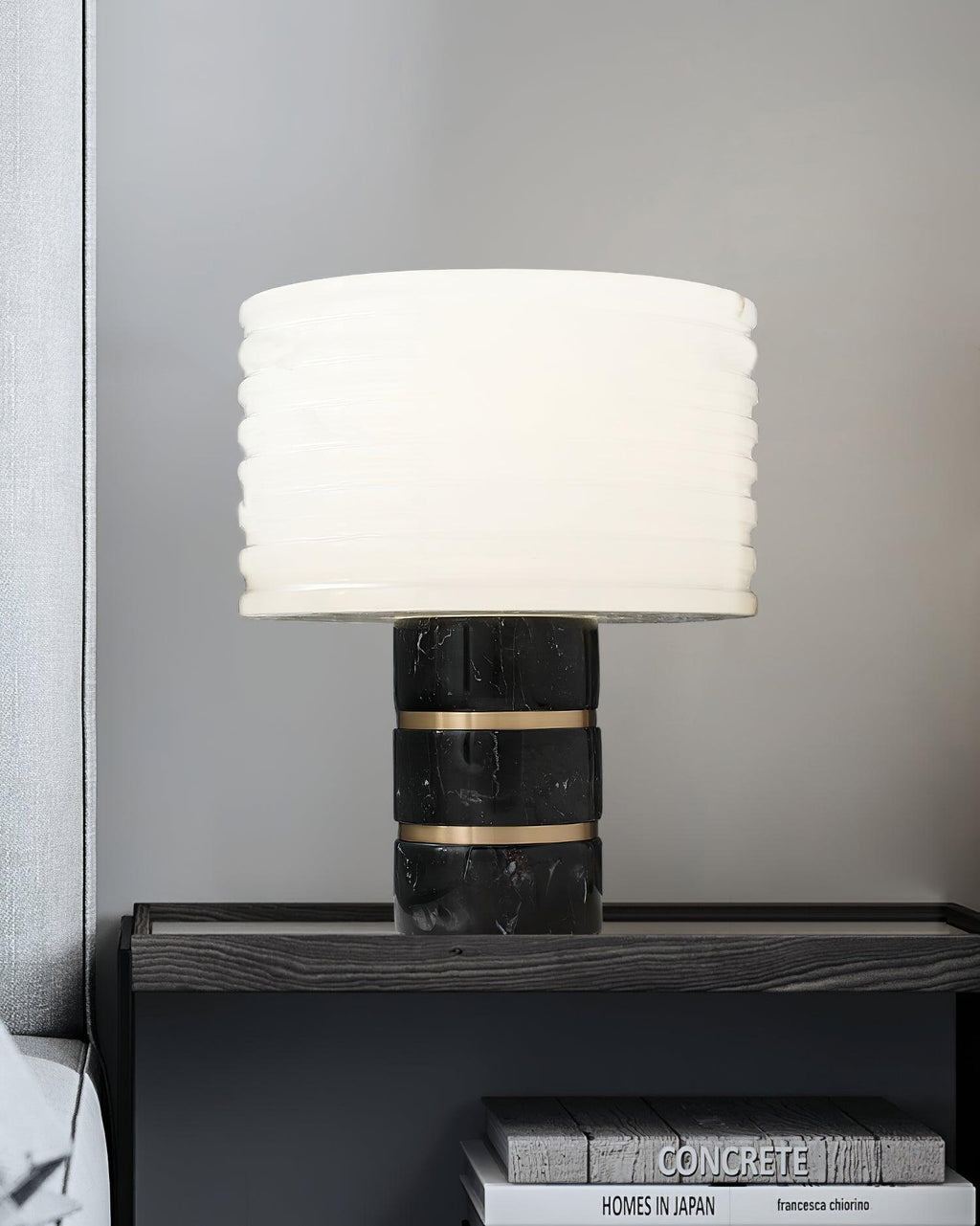Outela Table Lamp by Tavilume - alabaster small table lamp, view 7