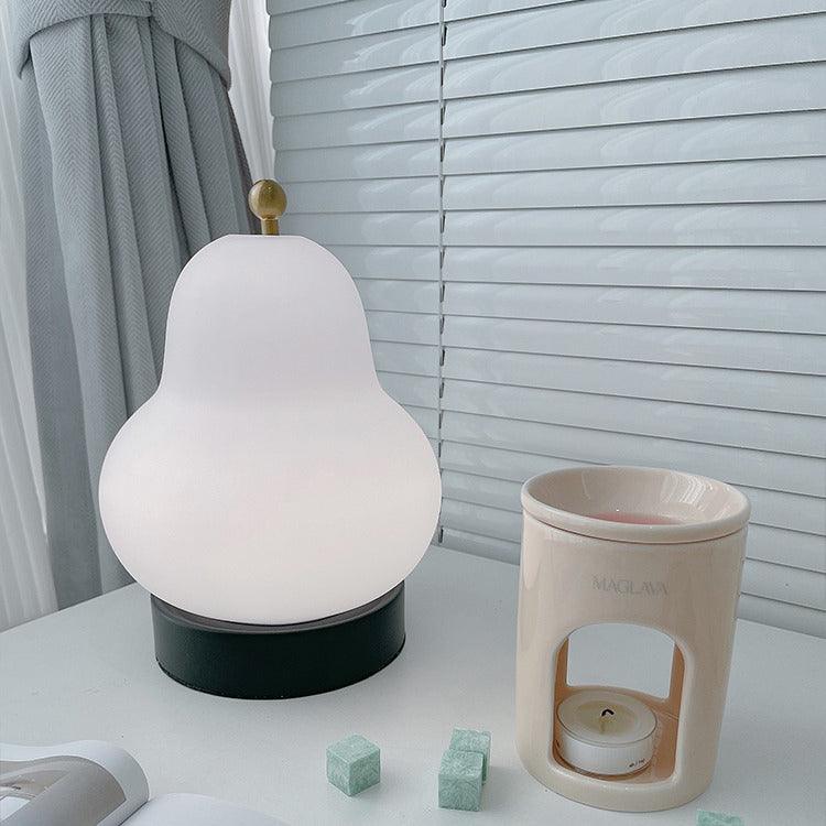 Pear USB-Powered Table Lamp by Tavilume - glass small table lamp, view 3
