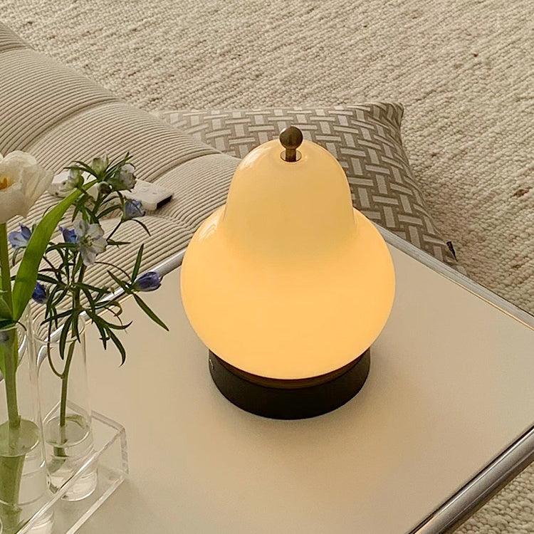 Pear USB-Powered Table Lamp by Tavilume - glass small table lamp, view 2