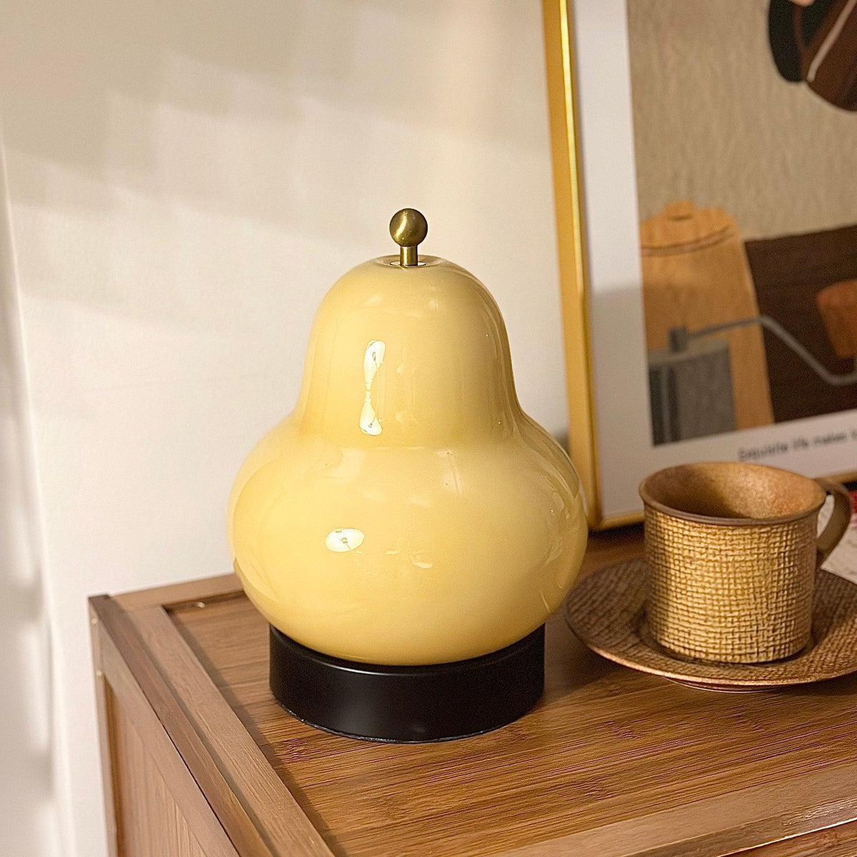 Pear USB-Powered Table Lamp by Tavilume - glass small table lamp, view 4
