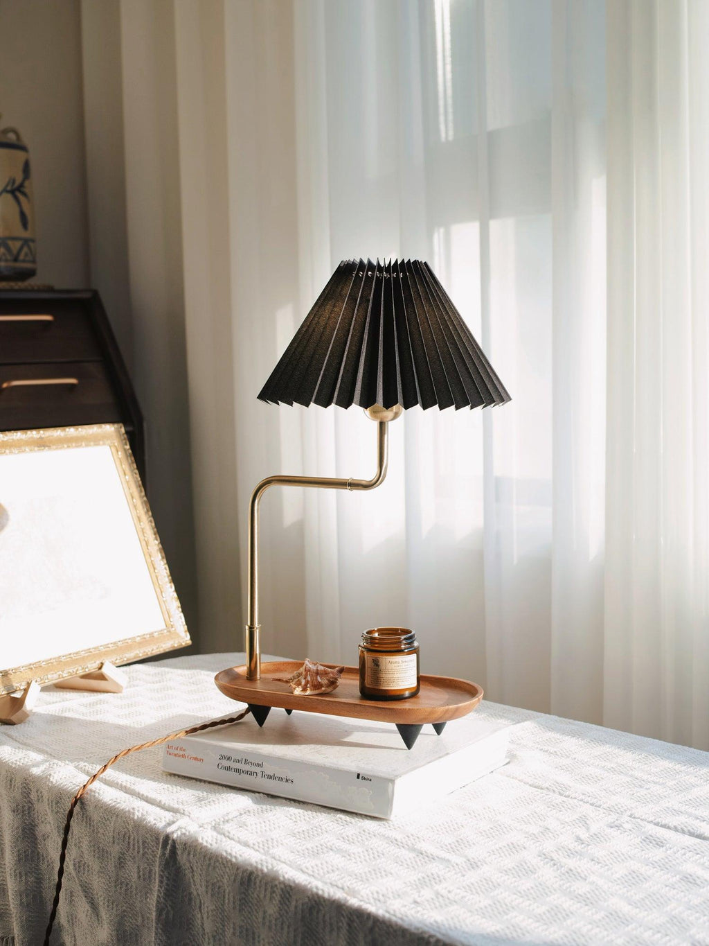 Pia TL Table Lamp by Tavilume - wood medium table lamp, view 2