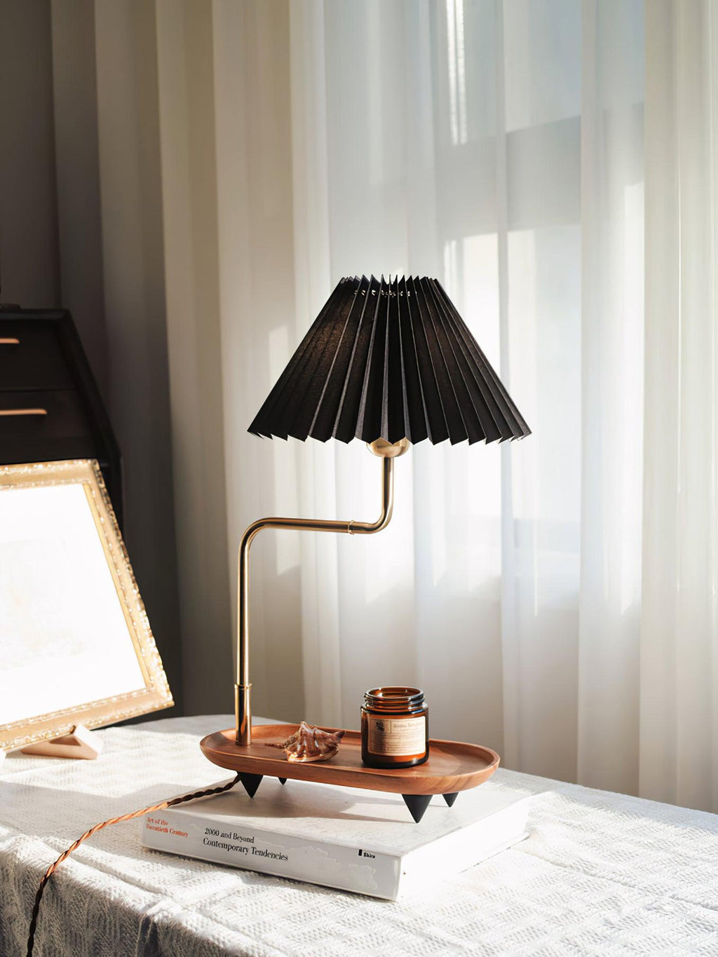 Pia TL Table Lamp by Tavilume - wood medium table lamp, view 3