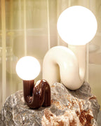 Playful N Shape Table Lamp by Tavilume - glass medium table lamp, view 2