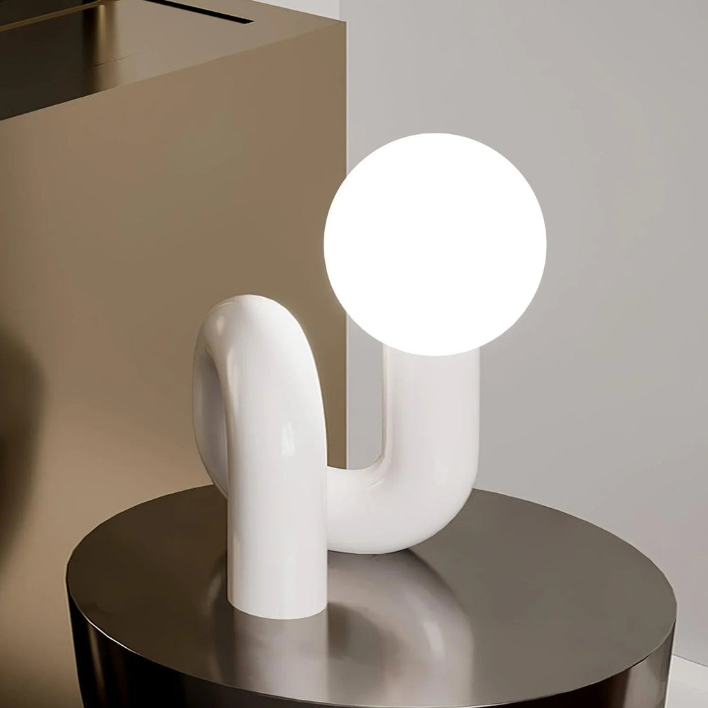 Playful N Shape Table Lamp by Tavilume - glass medium table lamp, view 17