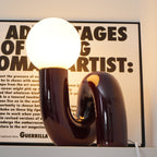 Playful N Shape Table Lamp by Tavilume - glass medium table lamp, view 23