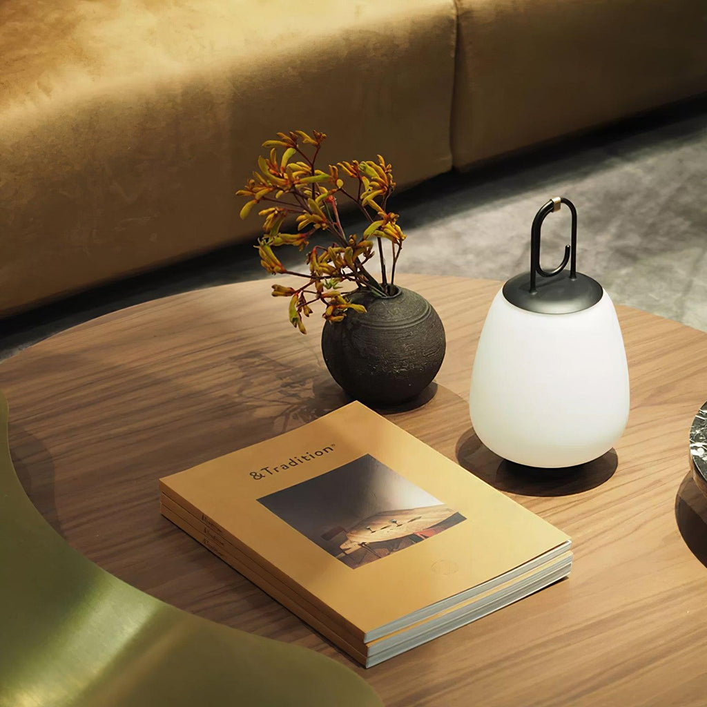 Hyggelite Lantern Table Lamp by Tavilume - glass small table lamp, view 18