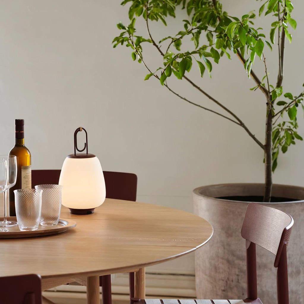 Portable Lantern USB-Powered Table Lamp by Tavilume - glass small table lamp, view 5