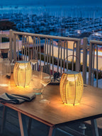 Lantern USB-Powered Table Lamp by Tavilume - rattan small table lamp, view 15