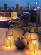 Lantern USB-Powered Table Lamp by Tavilume - rattan small table lamp, view 21