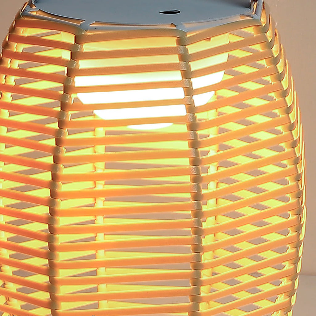 Lantern USB-Powered Table Lamp by Tavilume - rattan small table lamp, view 26