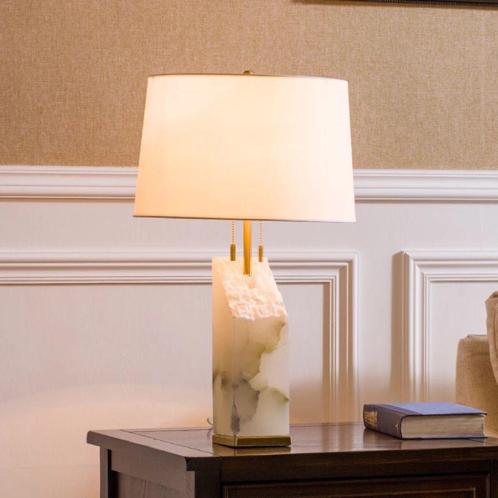 Raw Alabaster Accent Table Lamp by Tavilume - alabaster medium table lamp, view 4