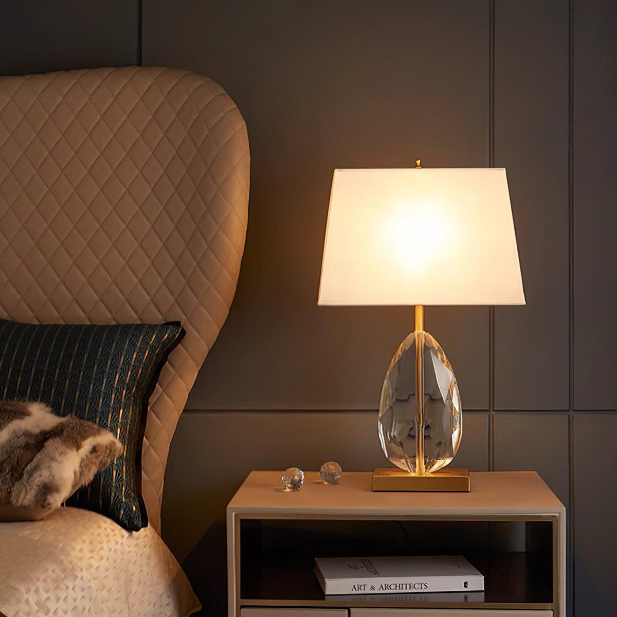 Regal Table Lamp by Tavilume - crystal medium table lamp, view 6