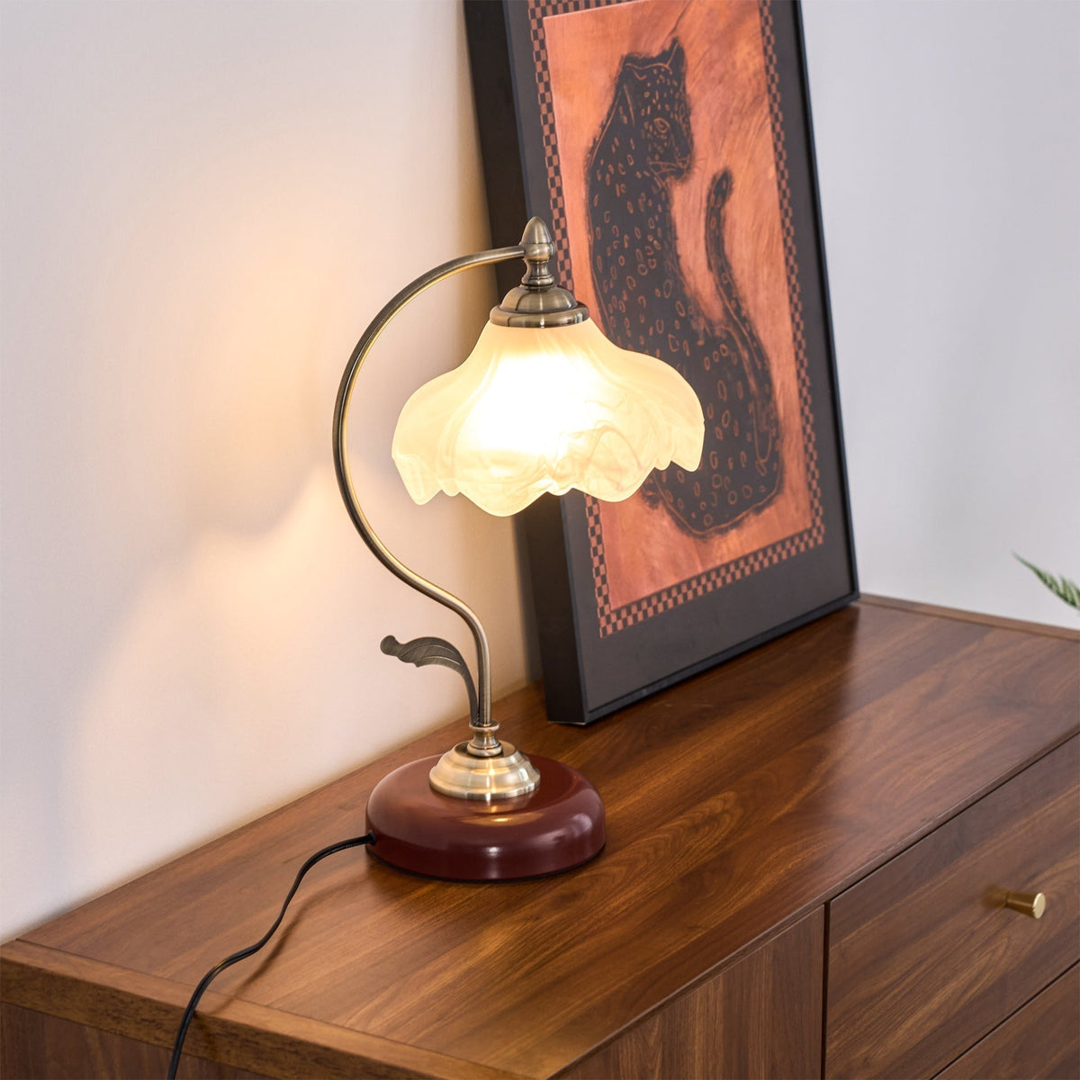 Retro Flower Table Lamp by Tavilume - glass medium table lamp, view 20