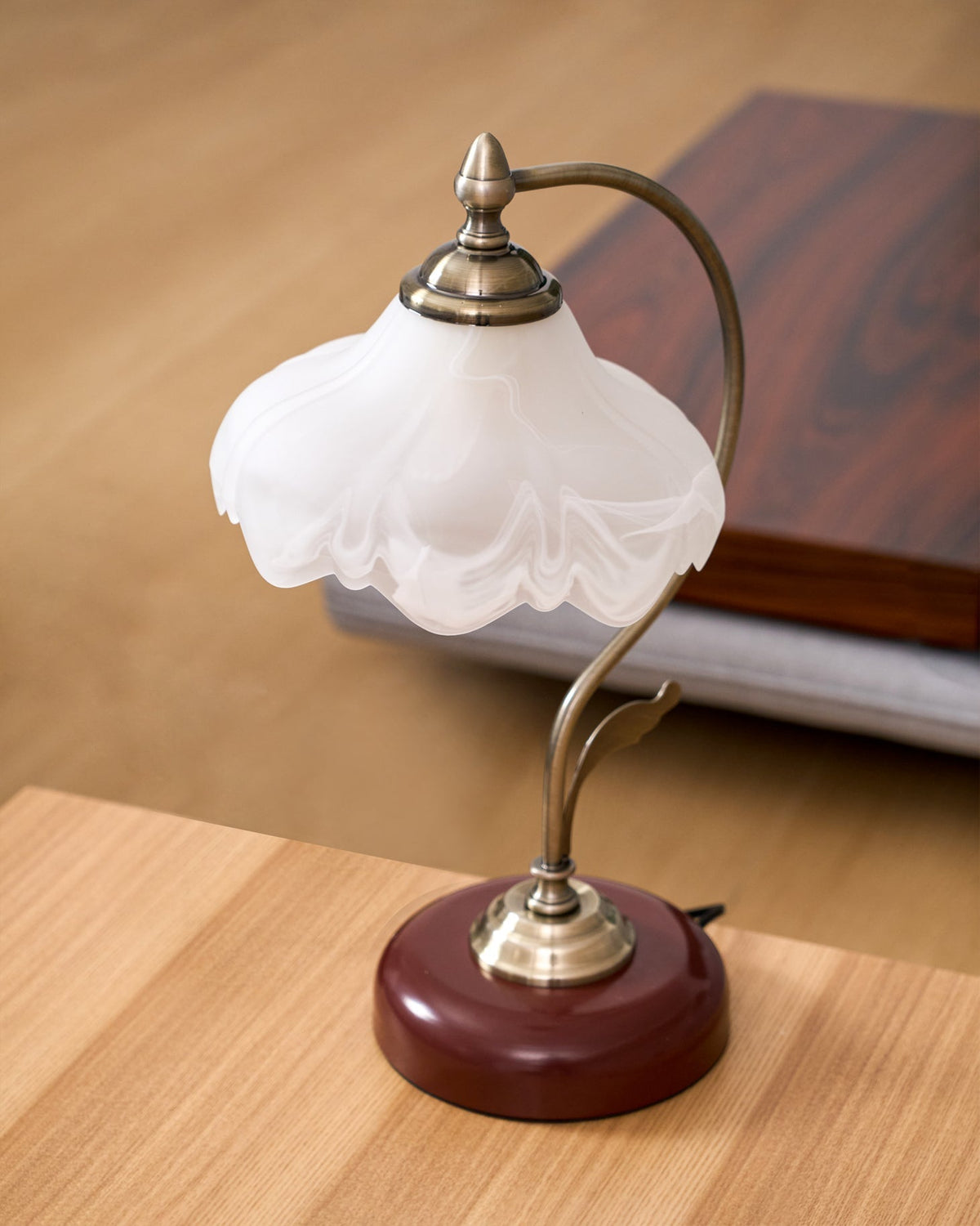 Retro Flower Table Lamp by Tavilume - glass medium table lamp, view 23