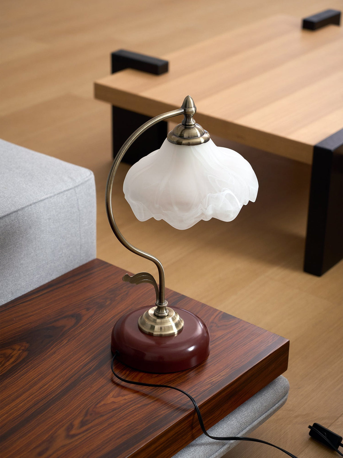Retro Flower Table Lamp by Tavilume - glass medium table lamp, view 14