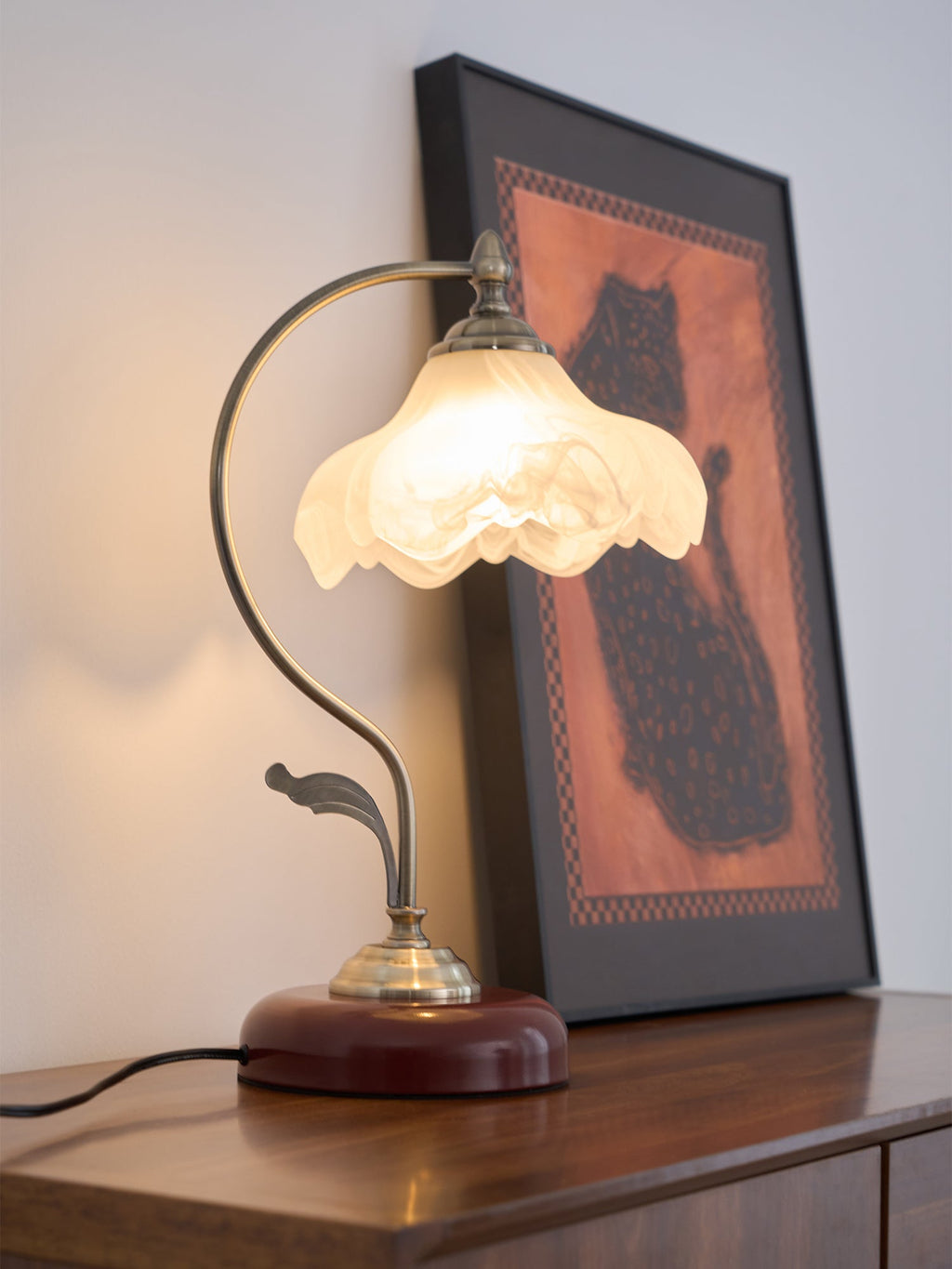 Retro Flower Table Lamp by Tavilume - glass medium table lamp, view 26
