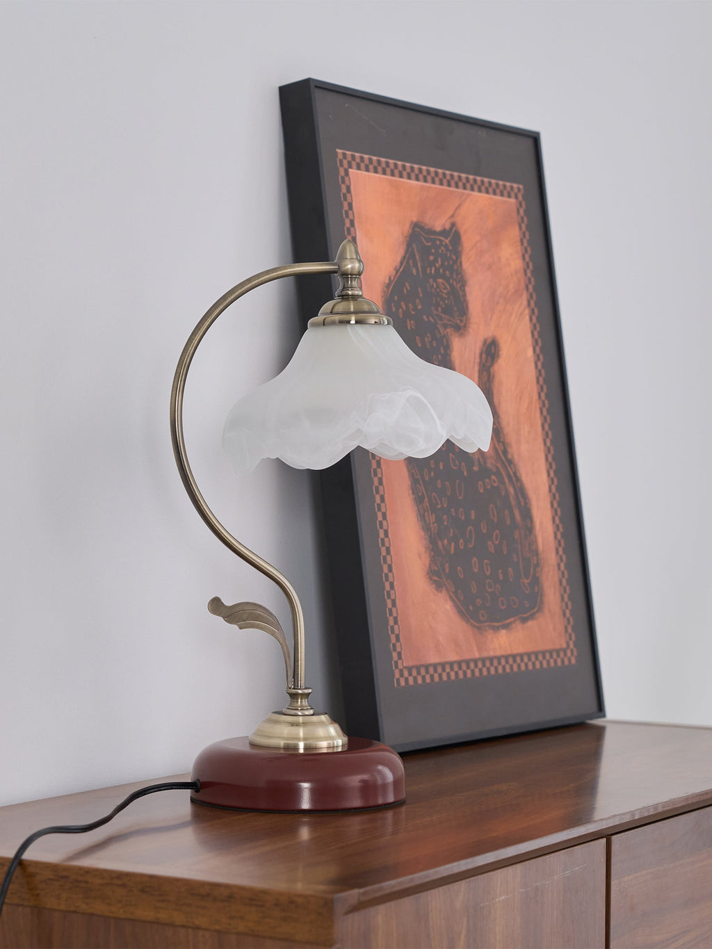 Retro Flower Table Lamp by Tavilume - glass medium table lamp, view 17