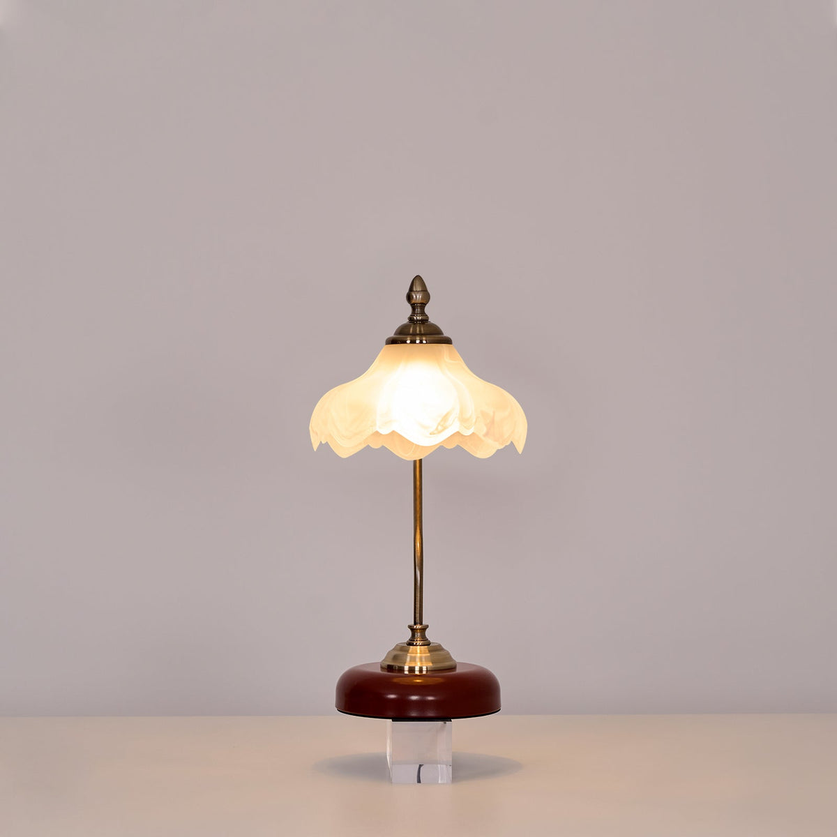 Retro Flower Table Lamp by Tavilume - glass medium table lamp, view 19