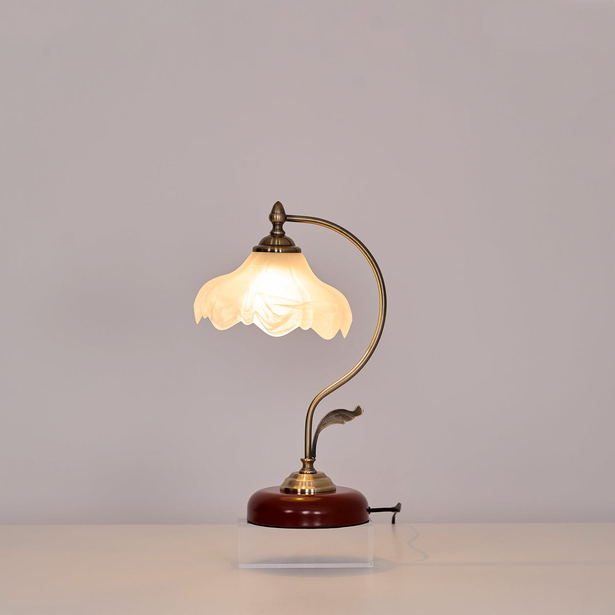 Retro Flower Table Lamp by Tavilume - glass medium table lamp, view 21