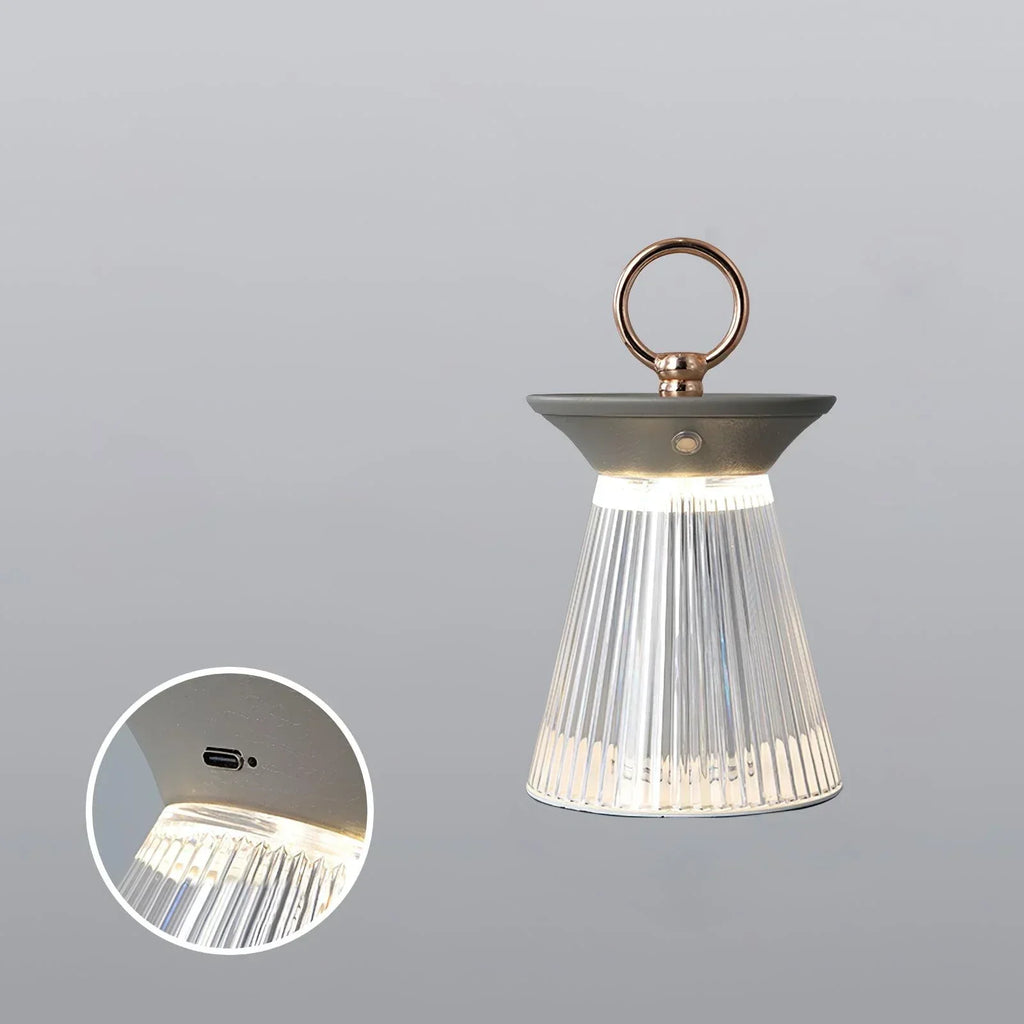 Ribbed Table Lamp 4.5" by Tavilume - acrylic small table lamp, view 20