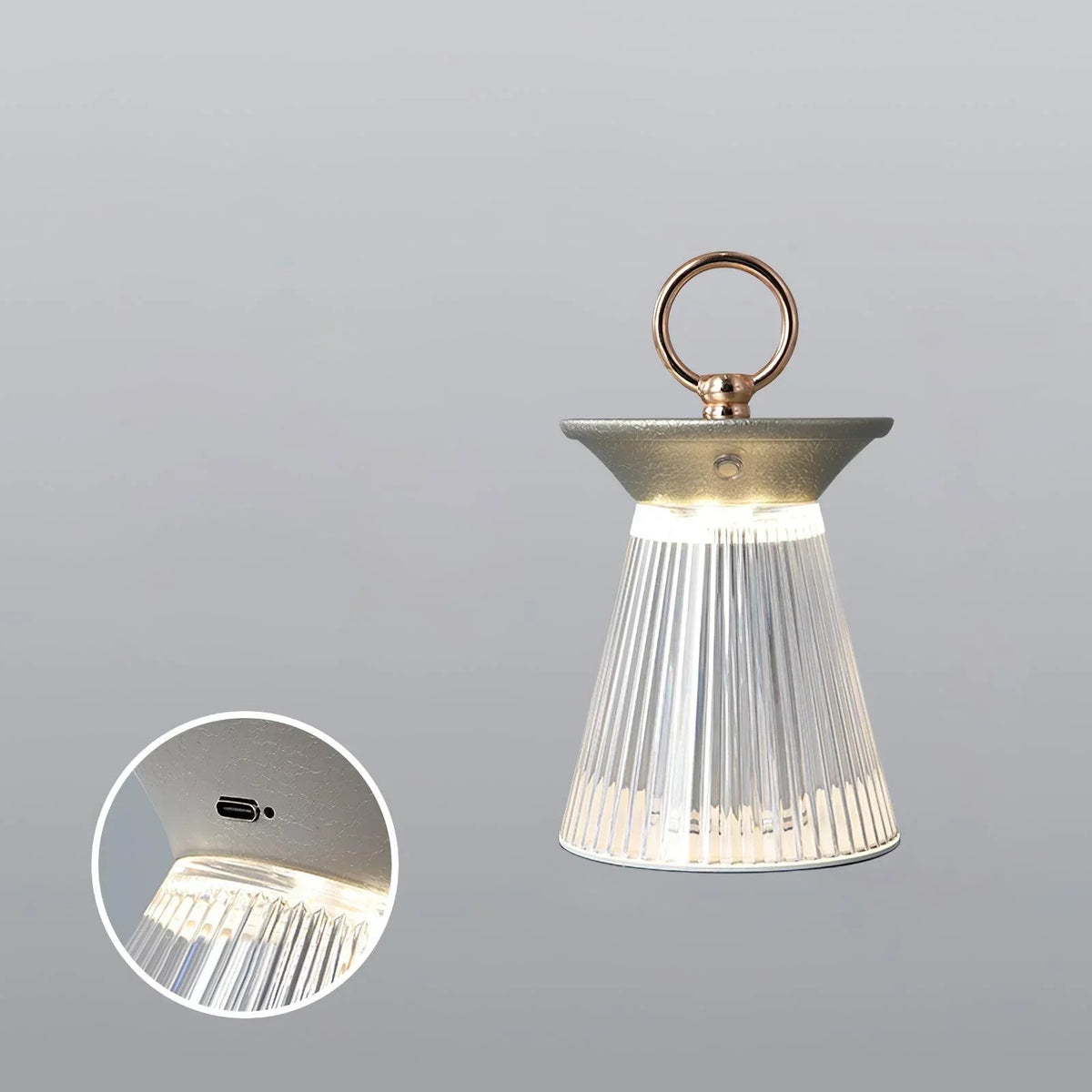 Ribbed Table Lamp 4.5" by Tavilume - acrylic small table lamp, view 21