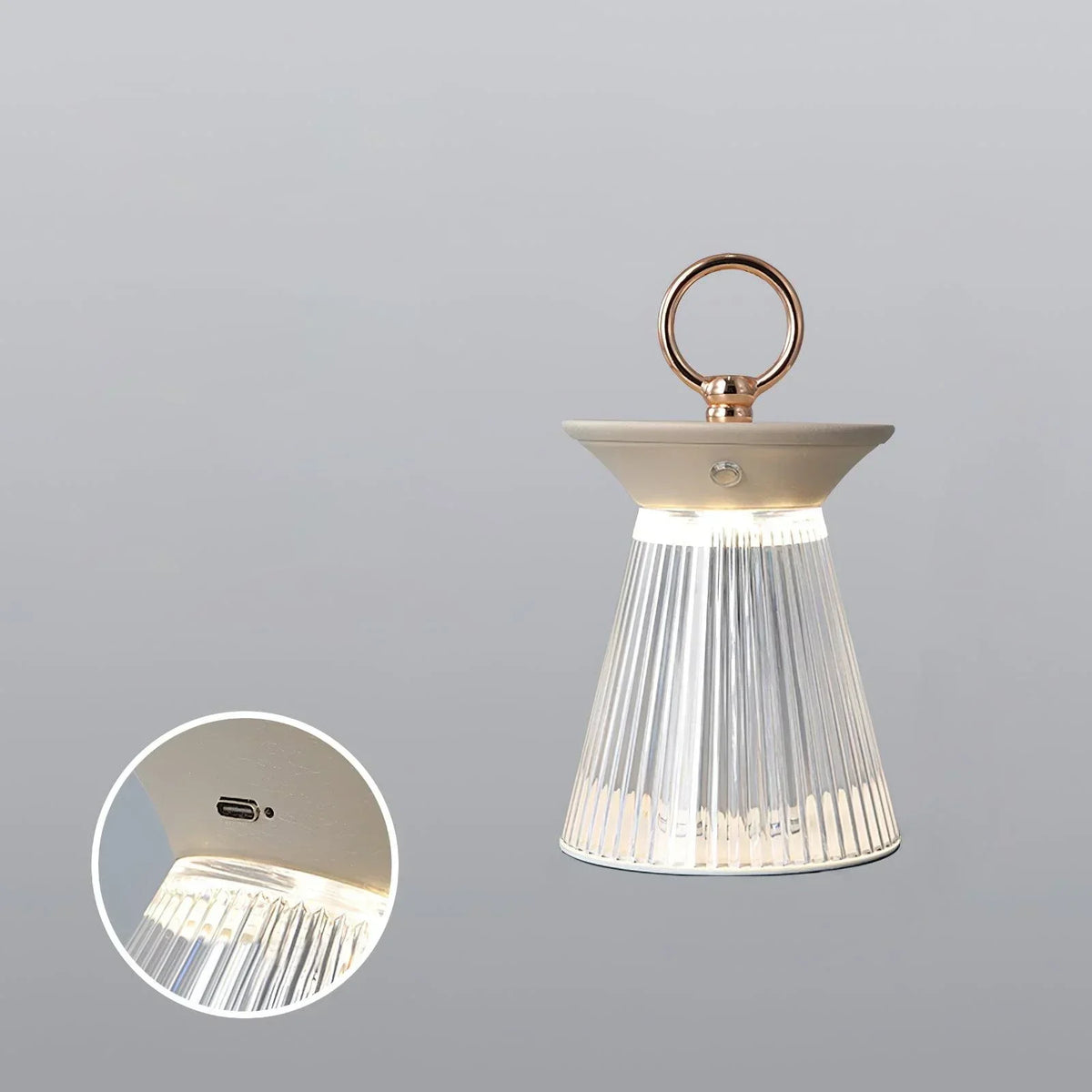 Ribbed Table Lamp 4.5" by Tavilume - acrylic small table lamp, view 22