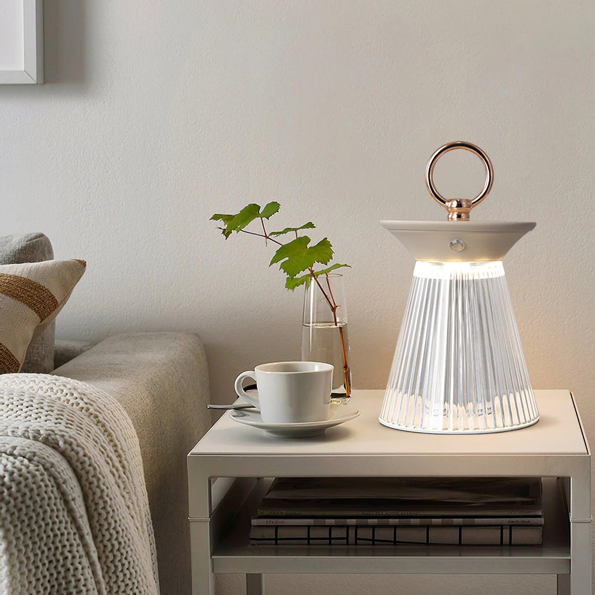 Ribbed Table Lamp 4.5" by Tavilume - acrylic small table lamp, view 2