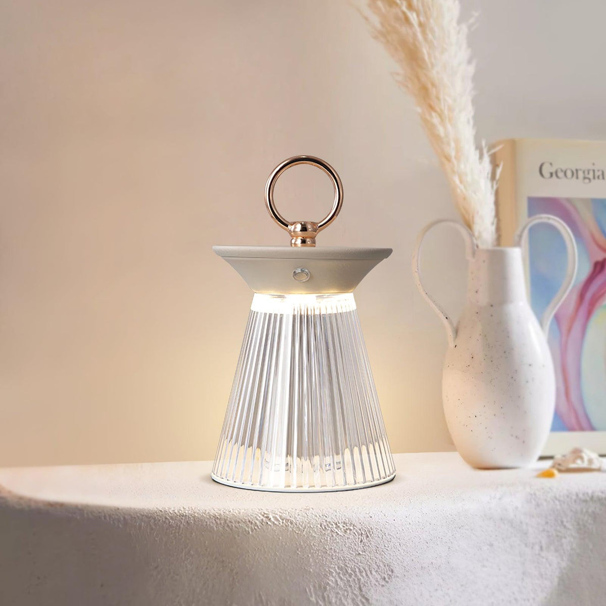Ribbed Table Lamp 4.5" by Tavilume - acrylic small table lamp, view 4