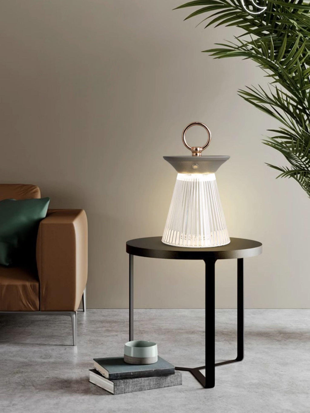 Ribbed Table Lamp 4.5" by Tavilume - acrylic small table lamp, view 12