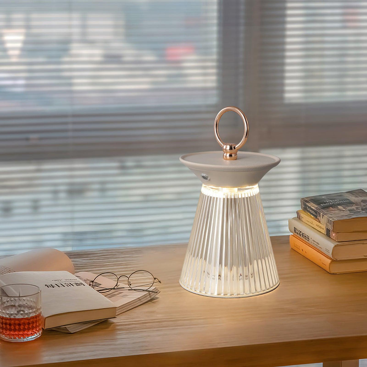 Ribbed Table Lamp 4.5" by Tavilume - acrylic small table lamp, view 5