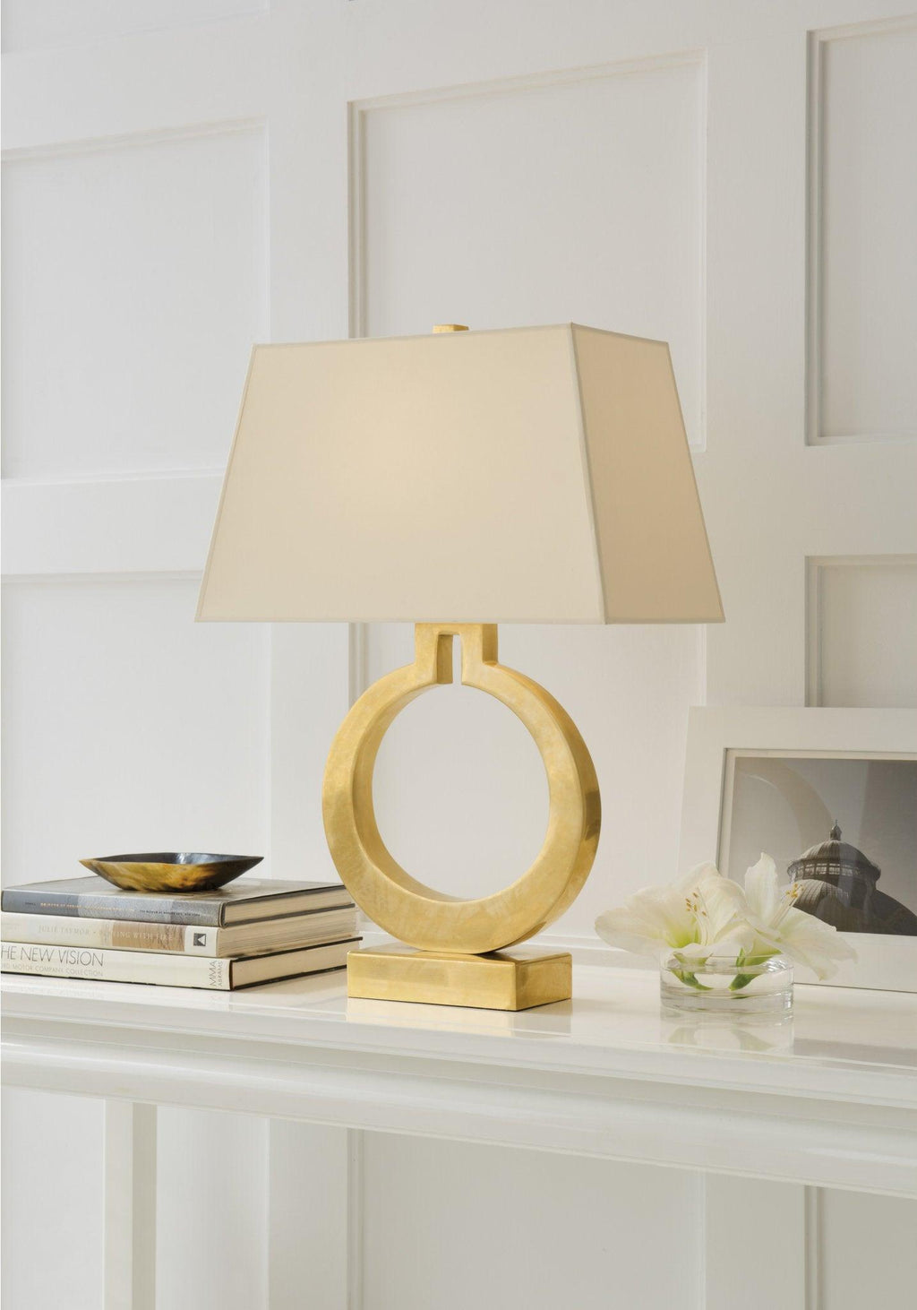 Ring Form Table Lamp by Tavilume - fabric medium table lamp, view 3